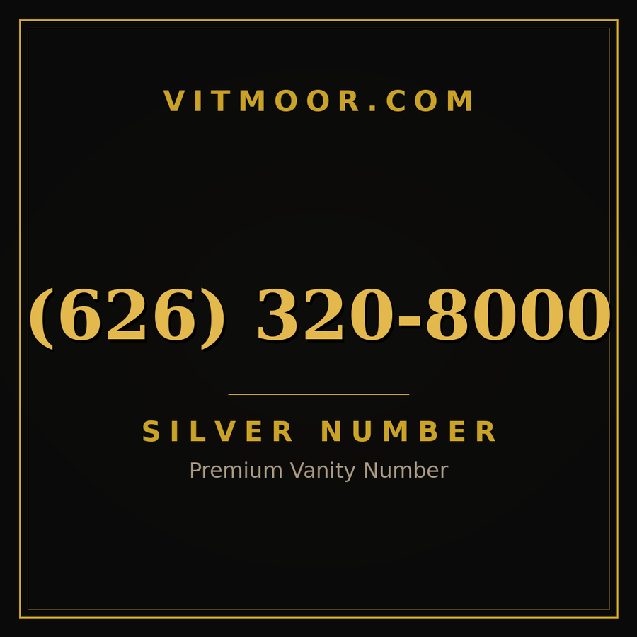 VITMOOR Silver premium number (626) 320-8000