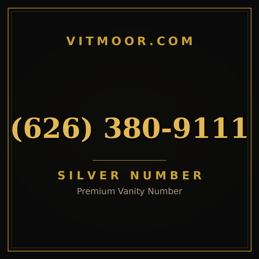 VITMOOR Silver premium number (626) 380-9111