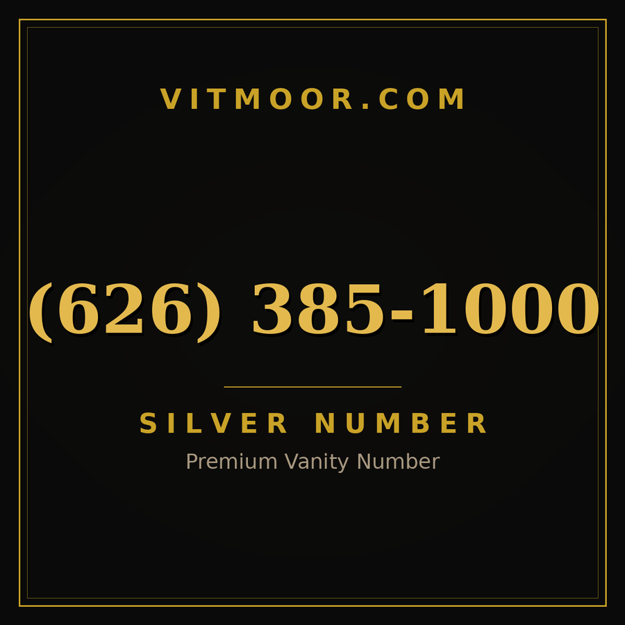 VITMOOR Silver premium number (626) 385-1000