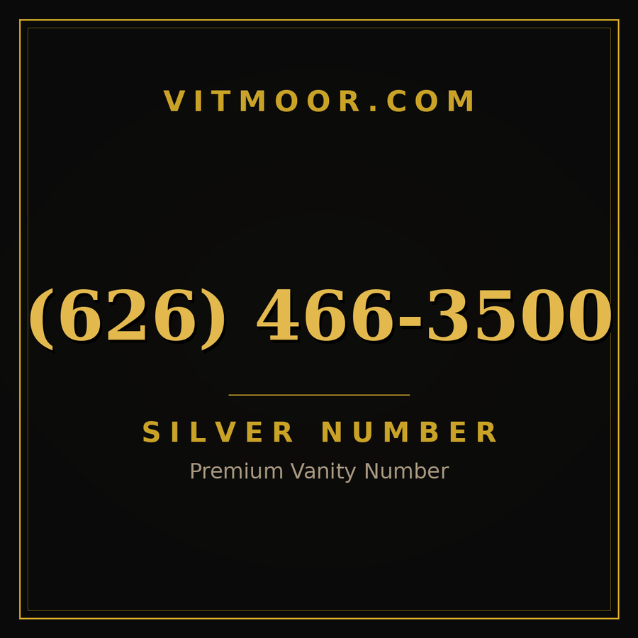 VITMOOR Silver premium number (626) 466-3500