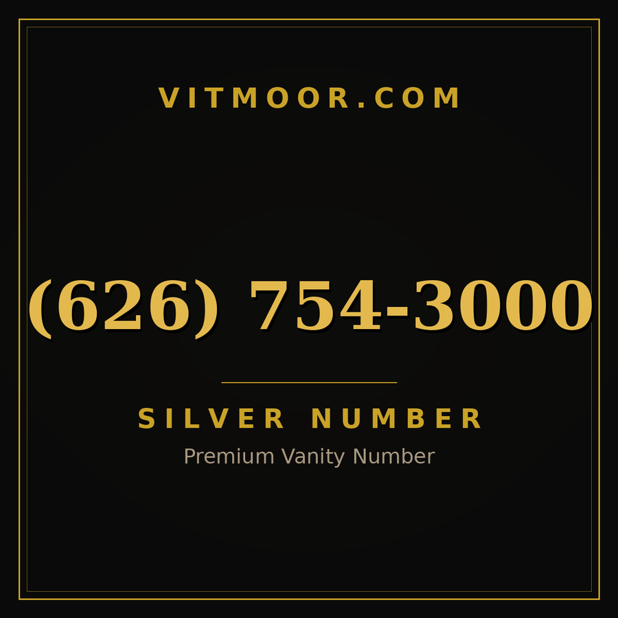 VITMOOR Silver premium number (626) 754-3000
