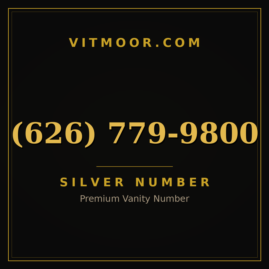 VITMOOR Silver premium number (626) 779-9800
