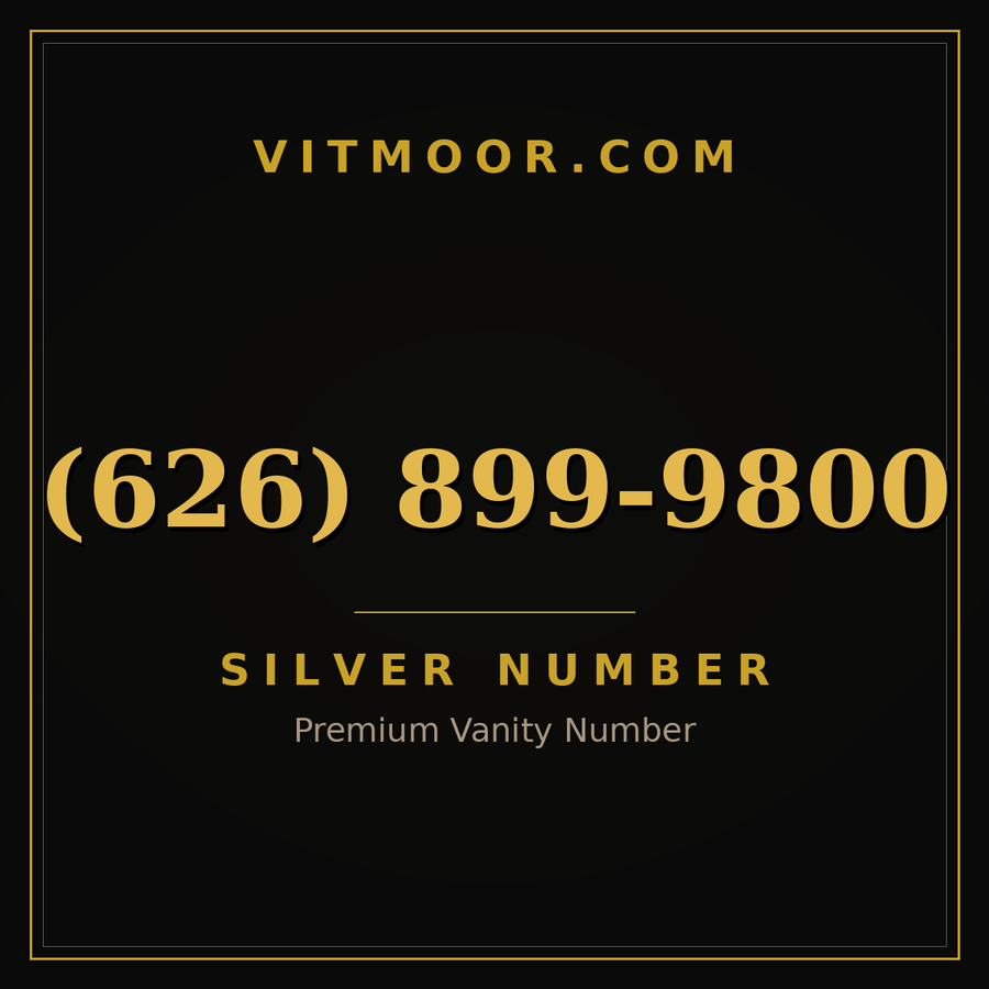 VITMOOR Silver premium number (626) 899-9800