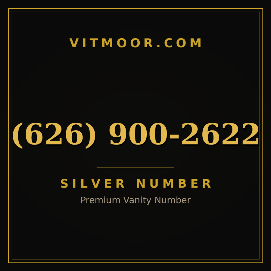 VITMOOR Silver premium number (626) 900-2622