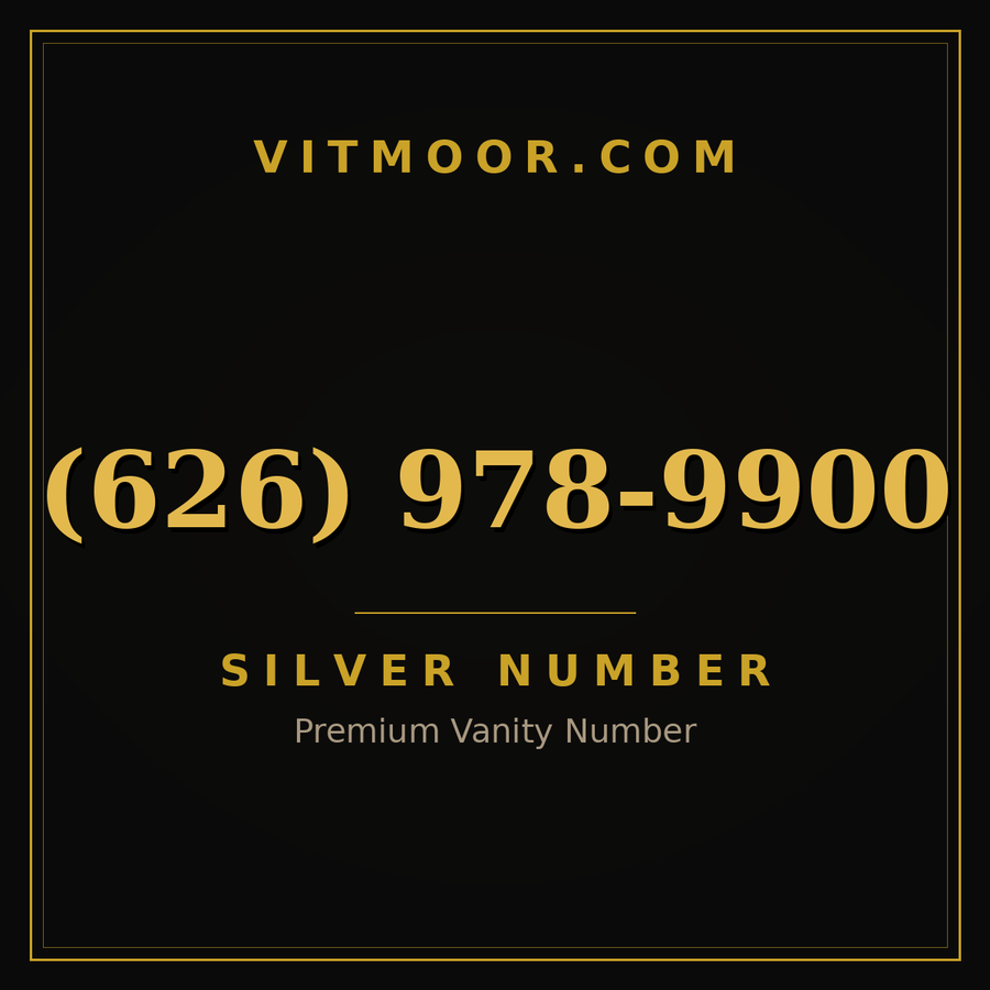 VITMOOR Silver premium number (626) 978-9900