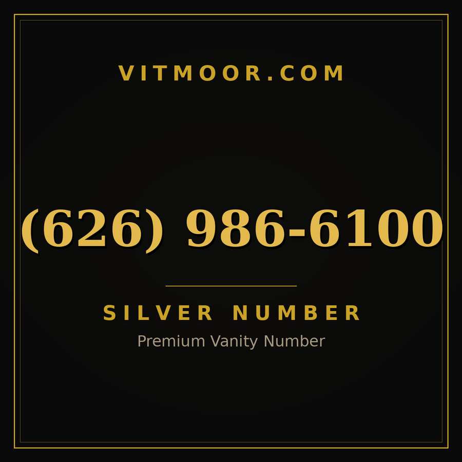 VITMOOR Silver premium number (626) 986-6100