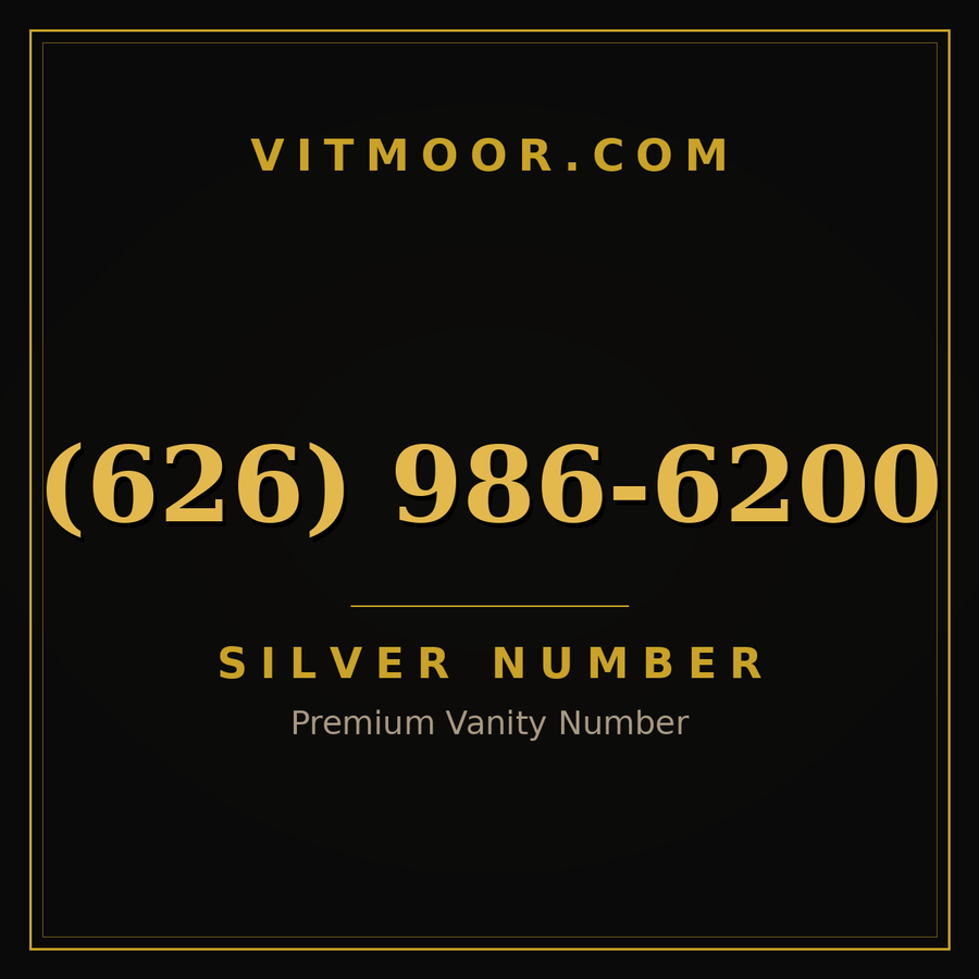 VITMOOR Silver premium number (626) 986-6200