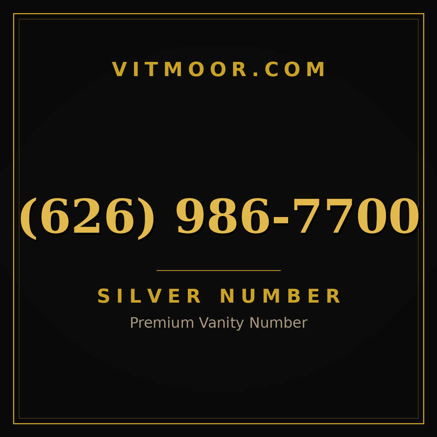 VITMOOR Silver premium number (626) 986-7700
