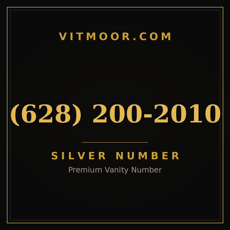 VITMOOR Silver premium number (628) 200-2010