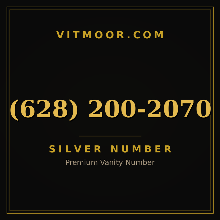 VITMOOR Silver premium number (628) 200-2070