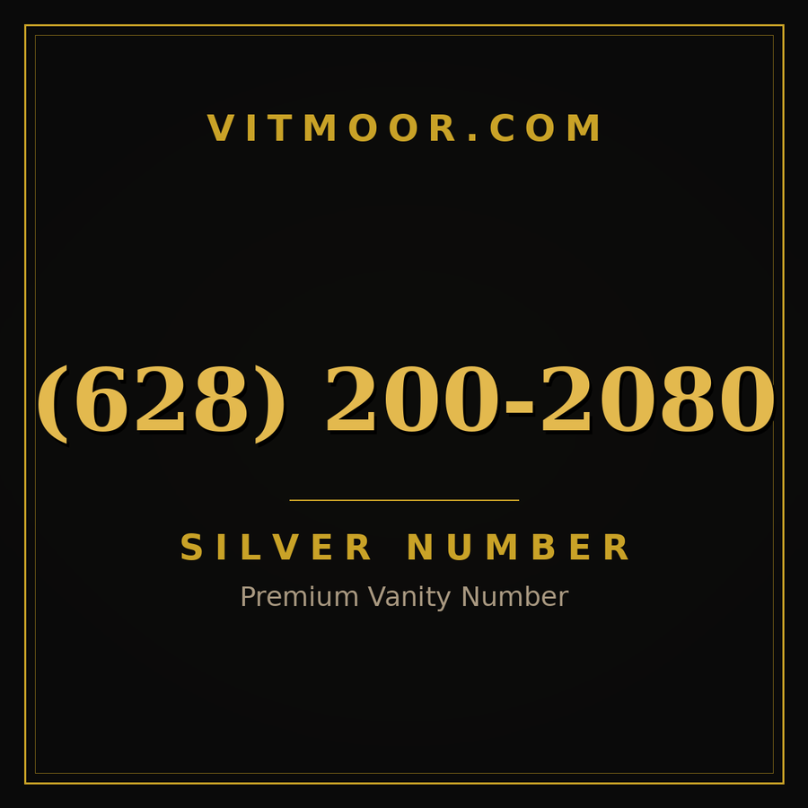 VITMOOR Silver premium number (628) 200-2080