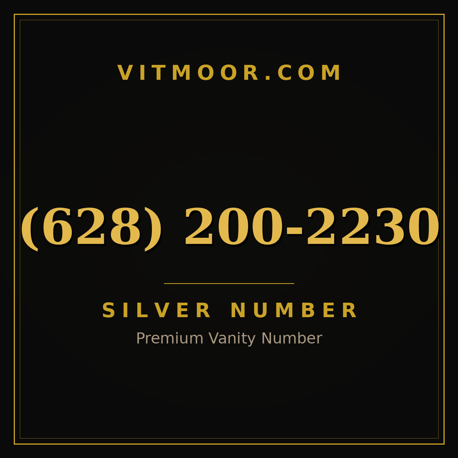 VITMOOR Silver premium number (628) 200-2230