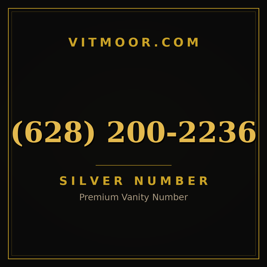 VITMOOR Silver premium number (628) 200-2236