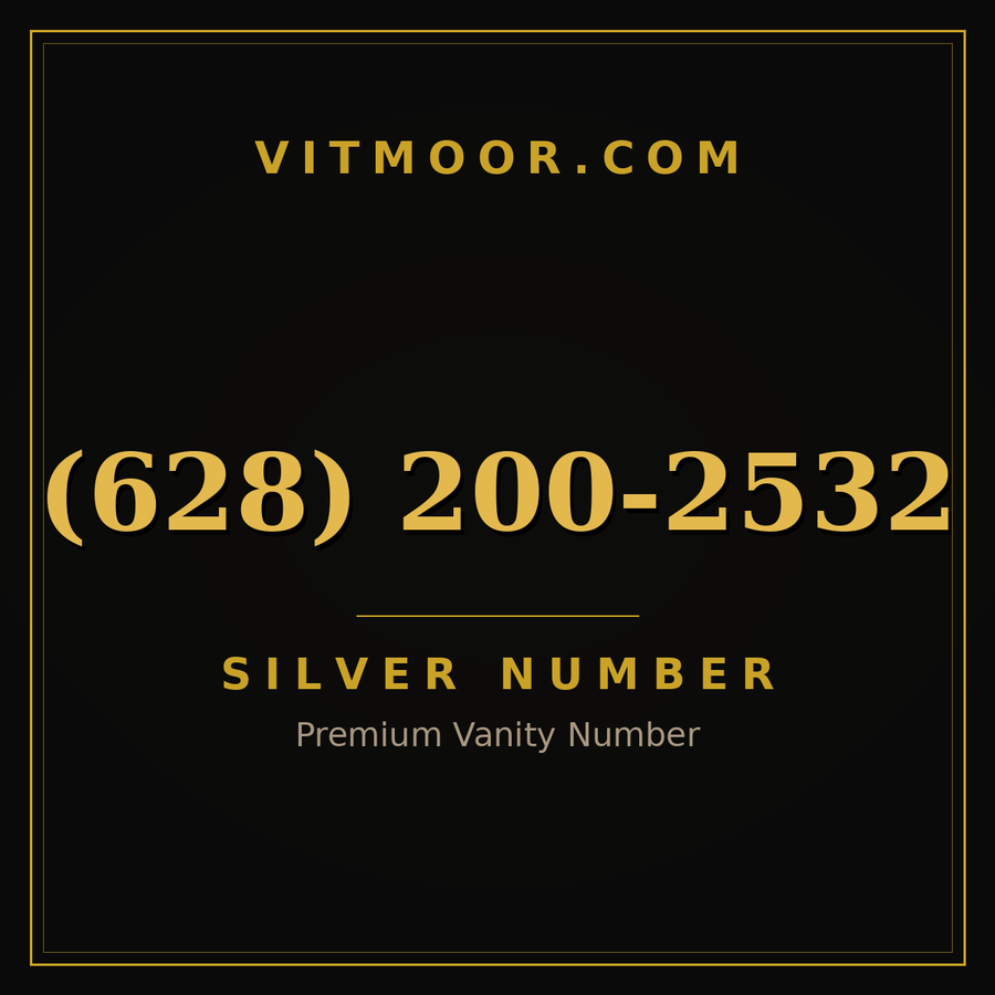 VITMOOR Silver premium number (628) 200-2532