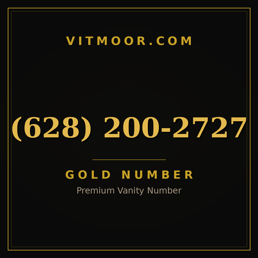 VITMOOR Gold premium number (628) 200-2727