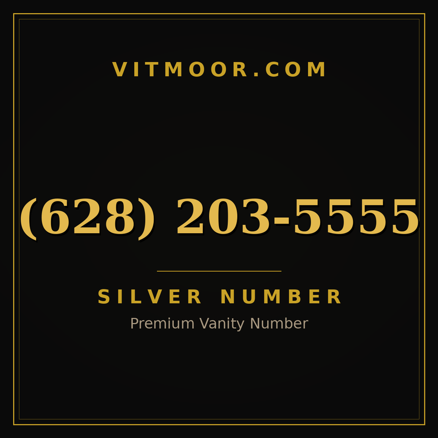 VITMOOR Silver premium number (628) 203-5555
