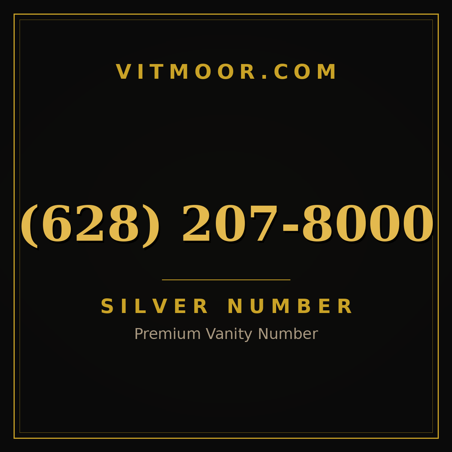 VITMOOR Silver premium number (628) 207-8000
