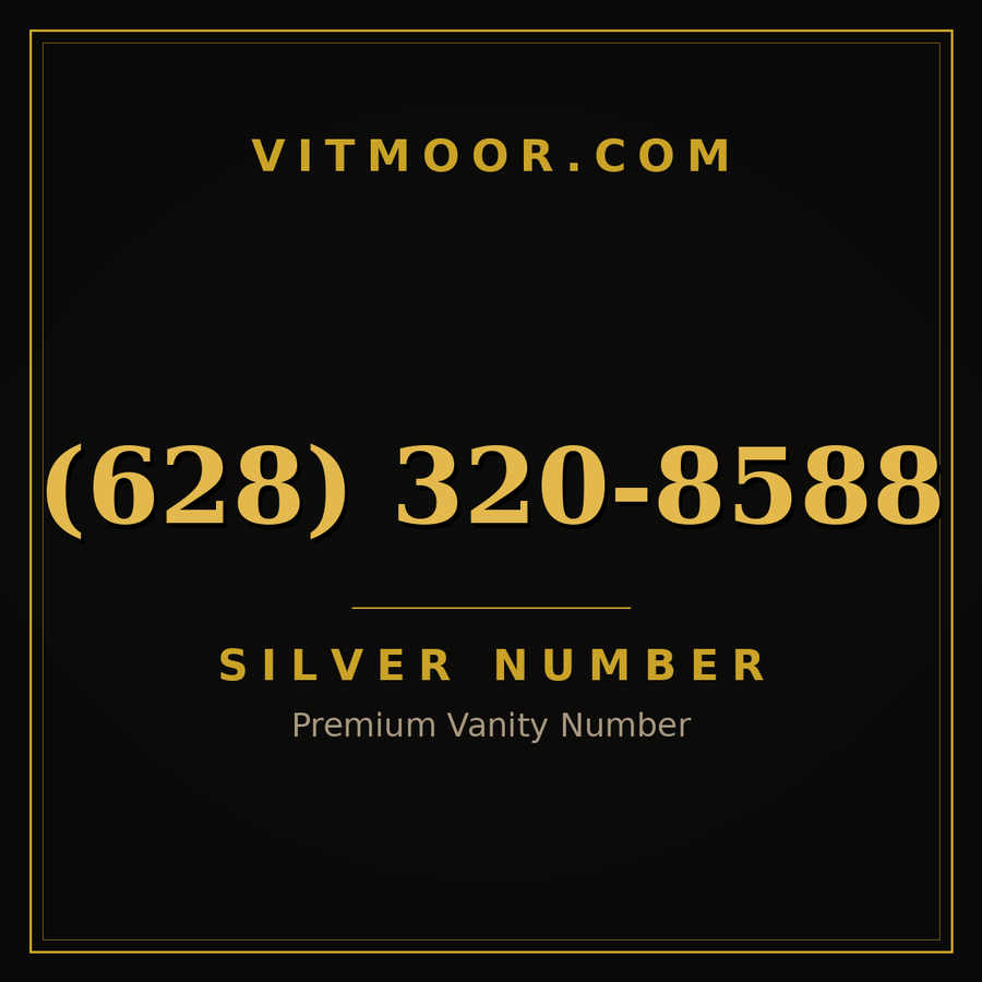 VITMOOR Silver premium number (628) 320-8588