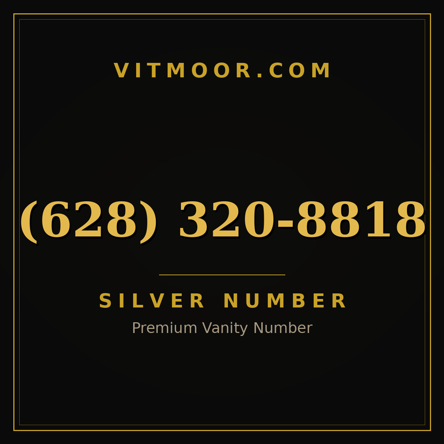 VITMOOR Silver premium number (628) 320-8818