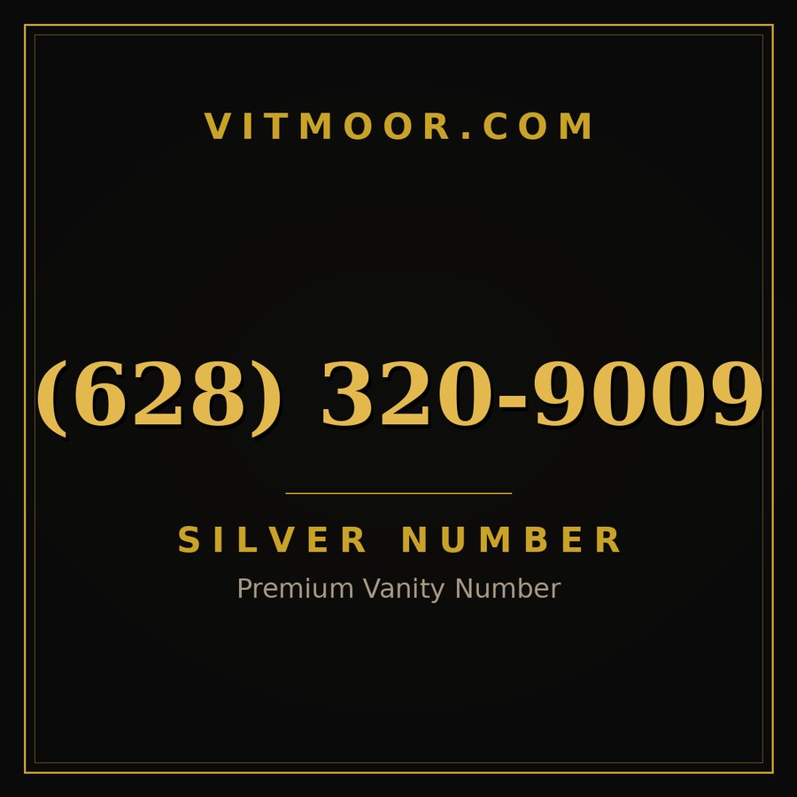 VITMOOR Silver premium number (628) 320-9009