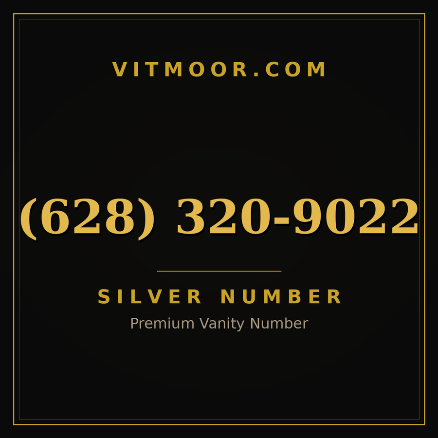 VITMOOR Silver premium number (628) 320-9022