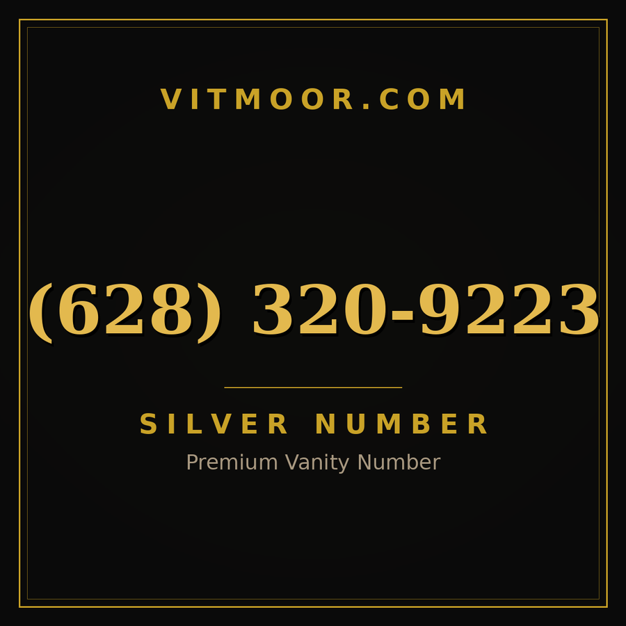 VITMOOR Silver premium number (628) 320-9223