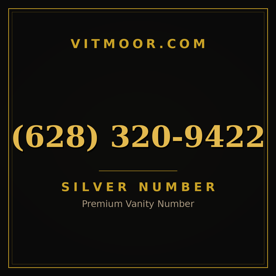 VITMOOR Silver premium number (628) 320-9422