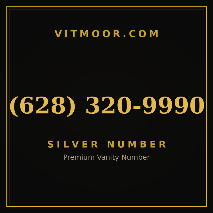 VITMOOR Silver premium number (628) 320-9990