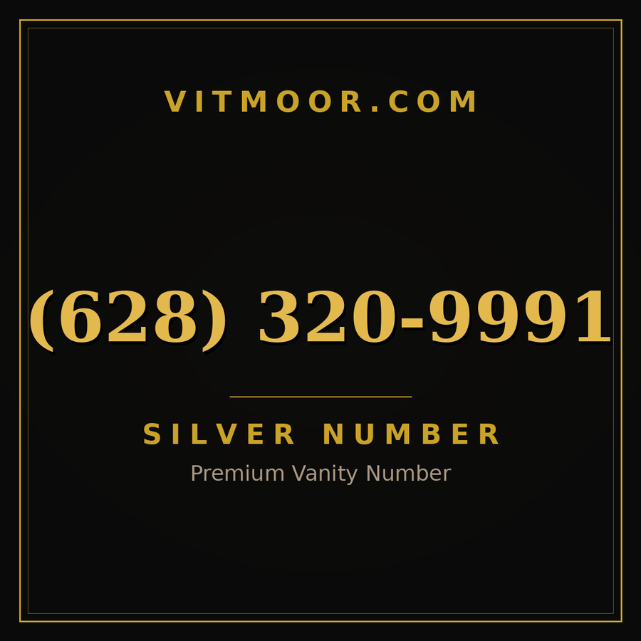 VITMOOR Silver premium number (628) 320-9991