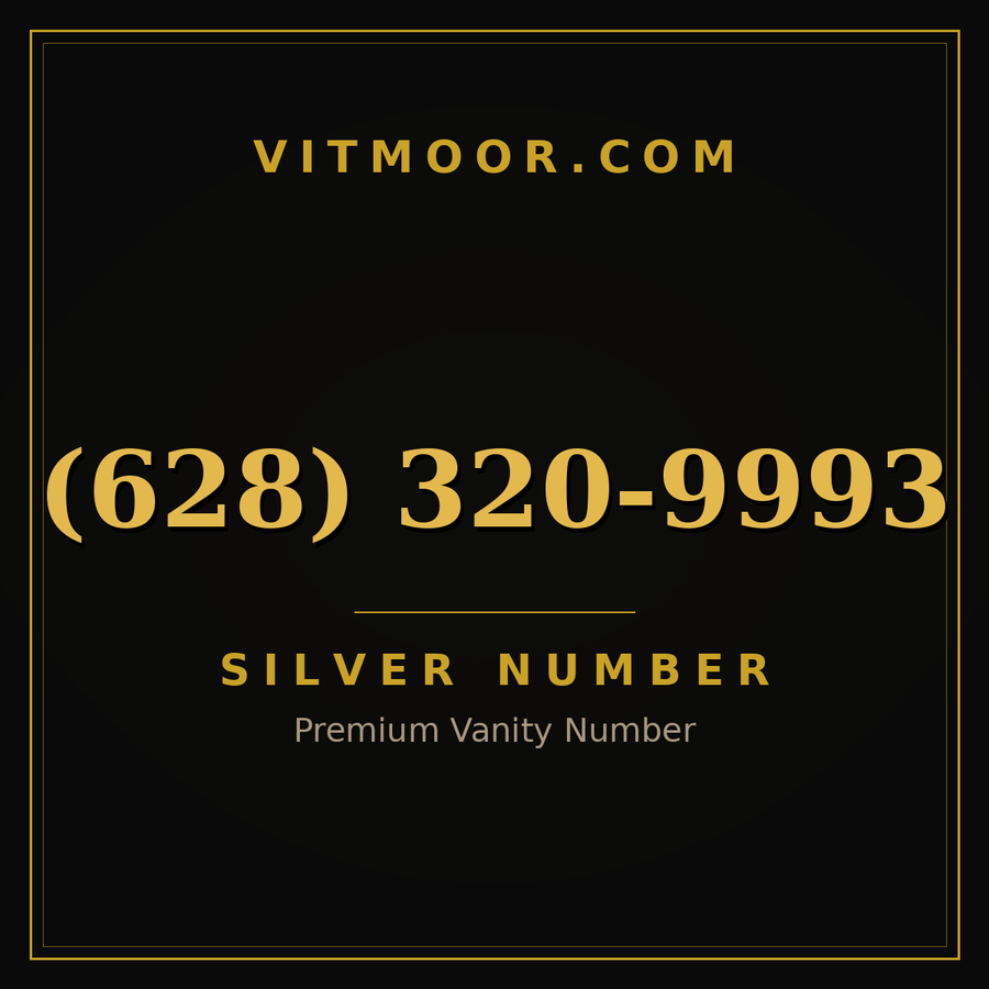 VITMOOR Silver premium number (628) 320-9993