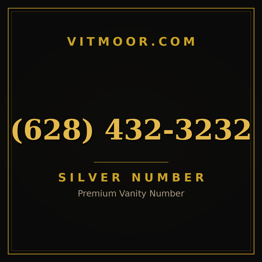 VITMOOR Silver premium number (628) 432-3232