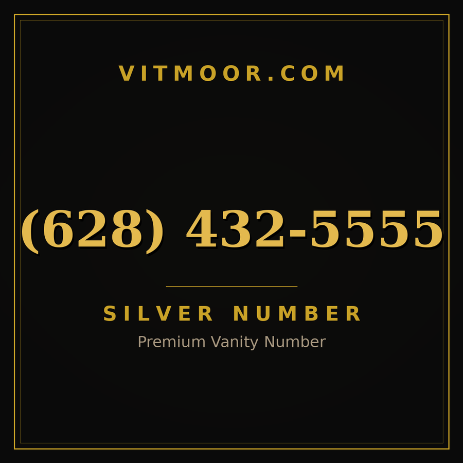 VITMOOR Silver premium number (628) 432-5555