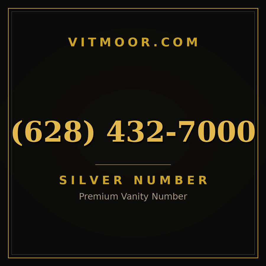 VITMOOR Silver premium number (628) 432-7000