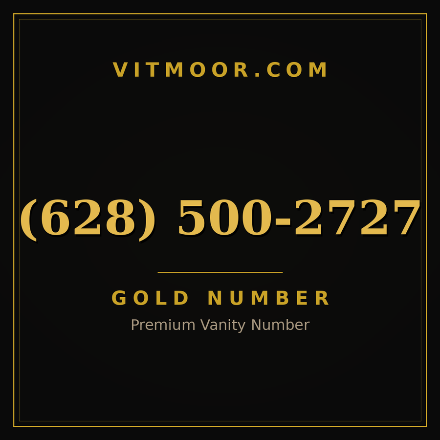 VITMOOR Gold premium number (628) 500-2727