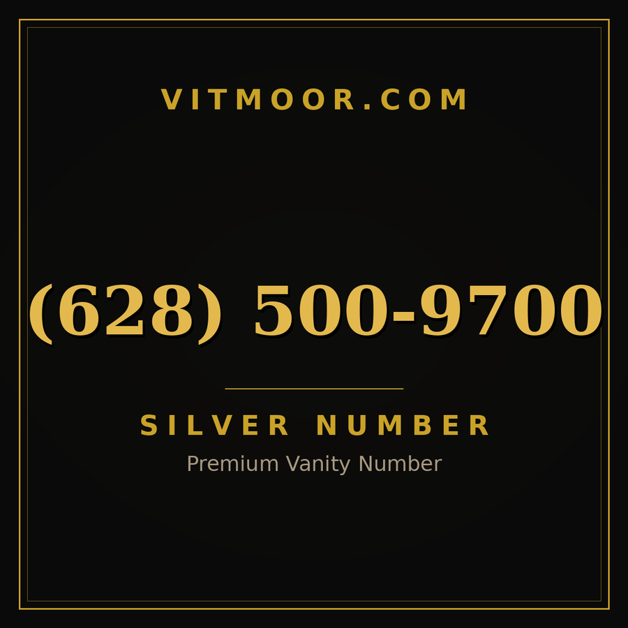 VITMOOR Silver premium number (628) 500-9700