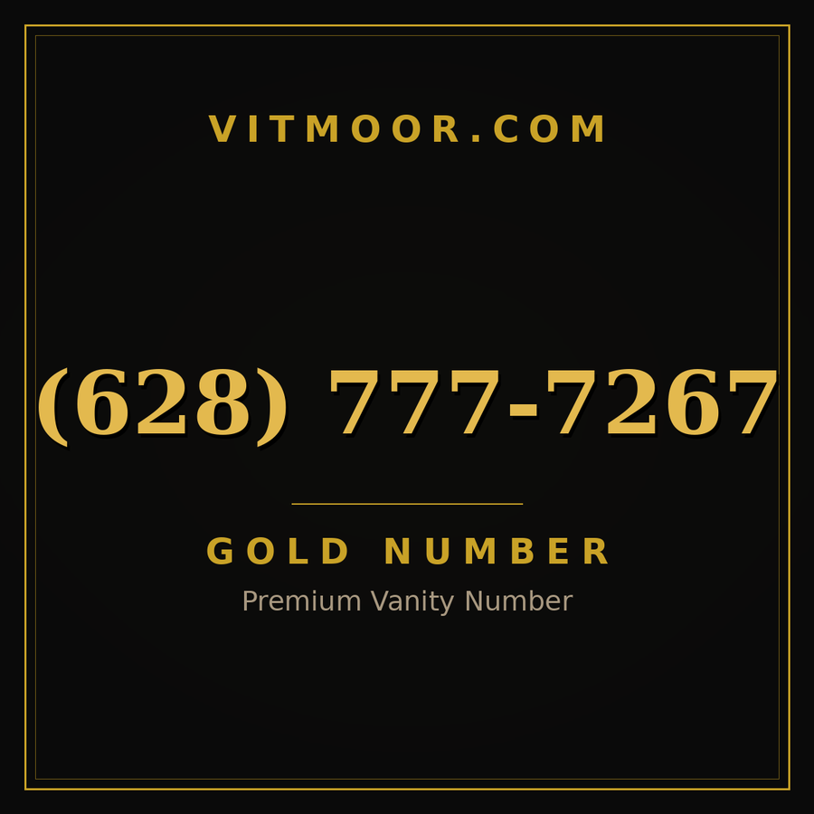 VITMOOR Gold premium number (628) 777-7267