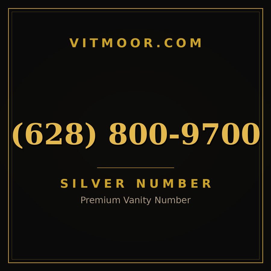 VITMOOR Silver premium number (628) 800-9700