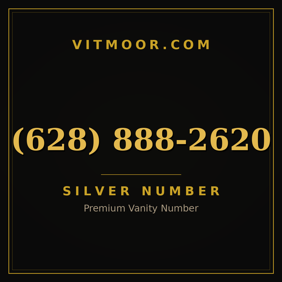 VITMOOR Silver premium number (628) 888-2620