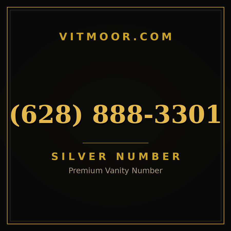 VITMOOR Silver premium number (628) 888-3301