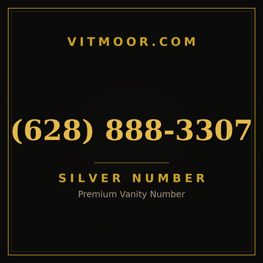 VITMOOR Silver premium number (628) 888-3307