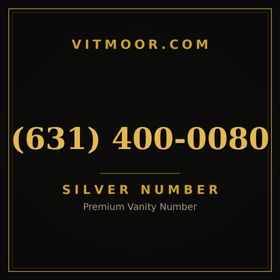 VITMOOR Silver premium number (631) 400-0080