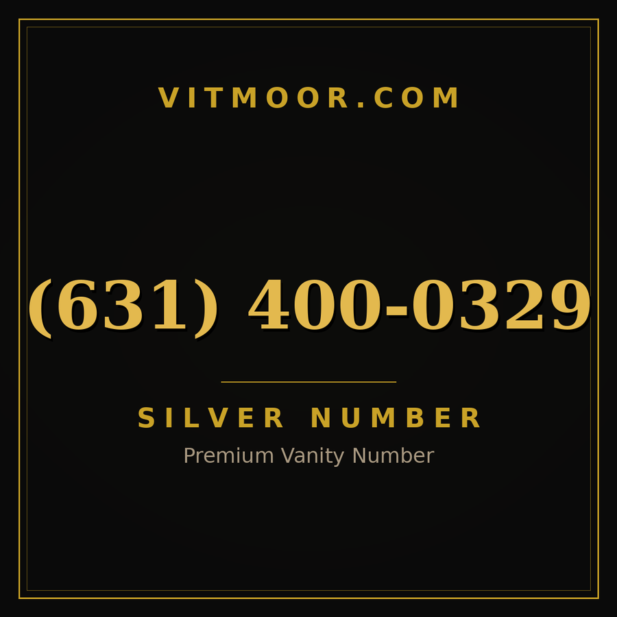 VITMOOR Silver premium number (631) 400-0329