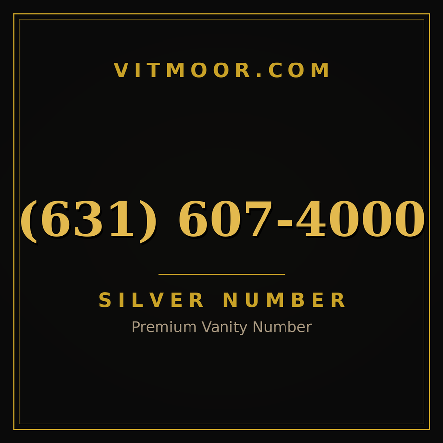 VITMOOR Silver premium number (631) 607-4000