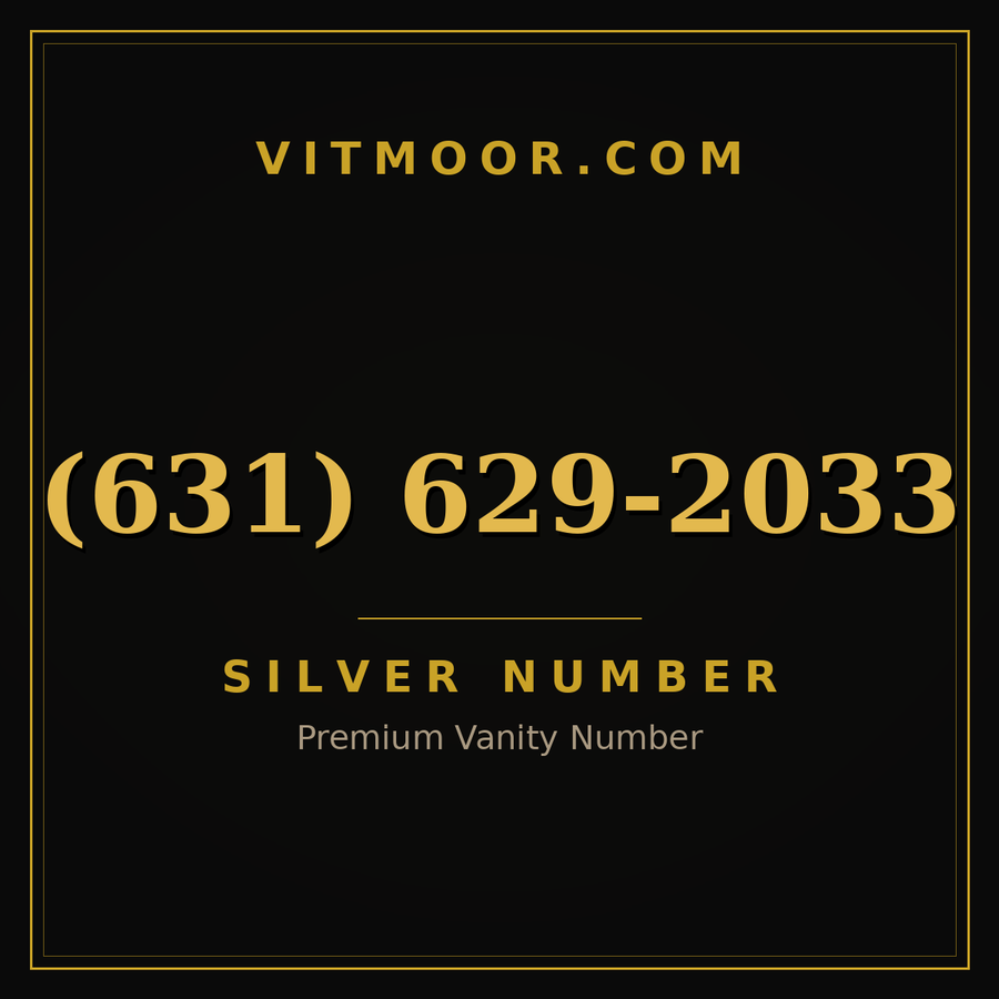 VITMOOR Silver premium number (631) 629-2033