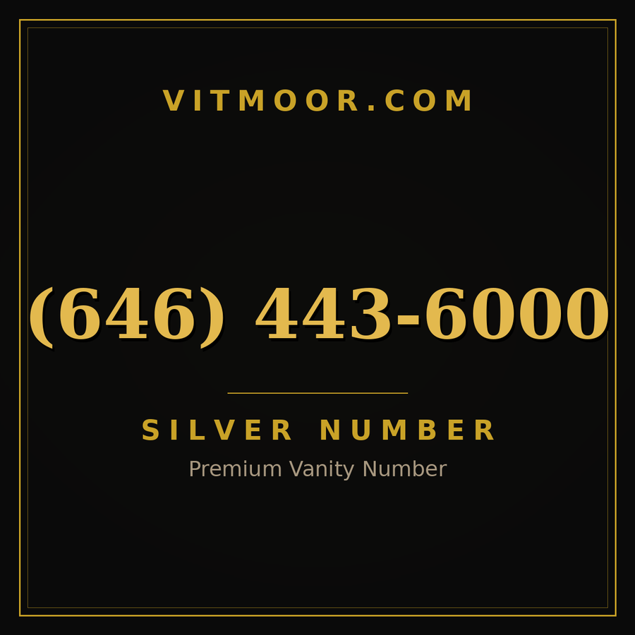 VITMOOR Silver premium number (646) 443-6000
