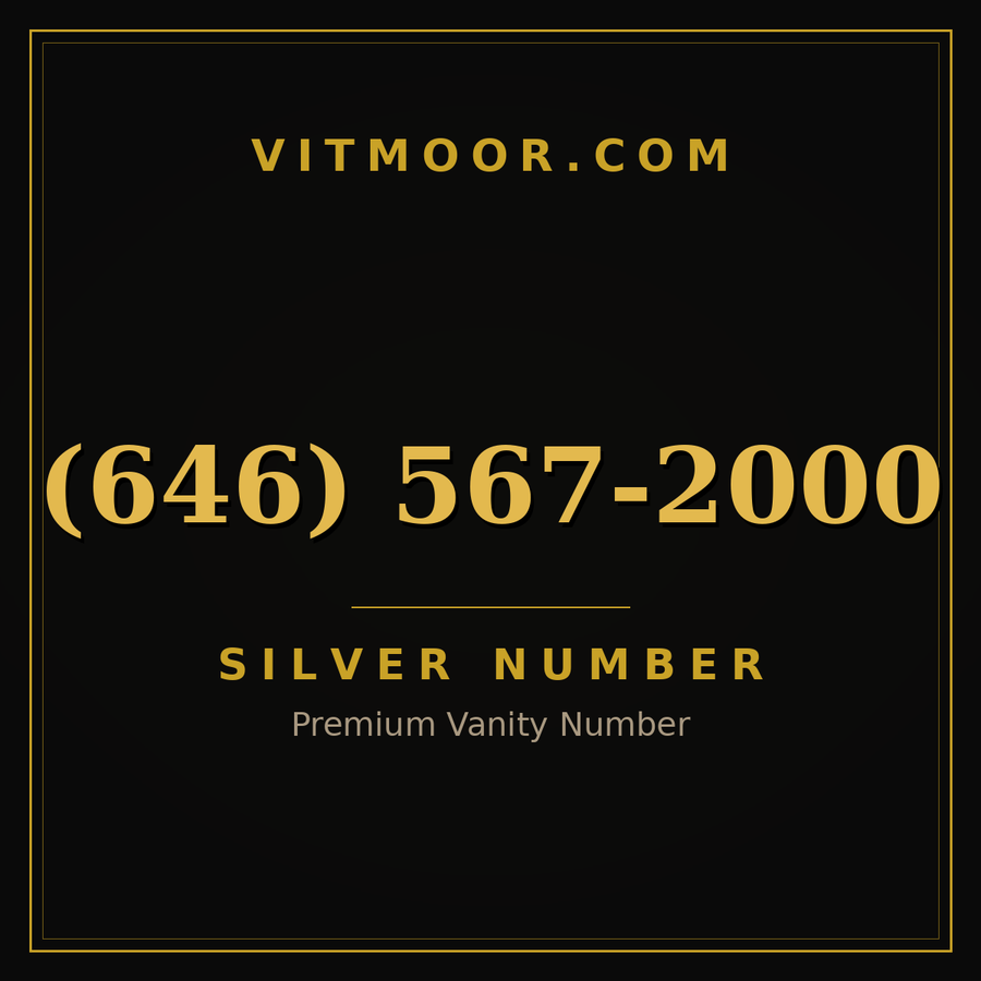 VITMOOR Silver premium number (646) 567-2000