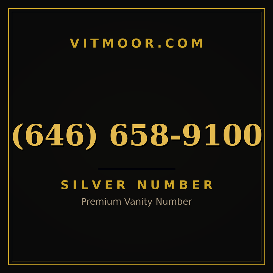 VITMOOR Silver premium number (646) 658-9100
