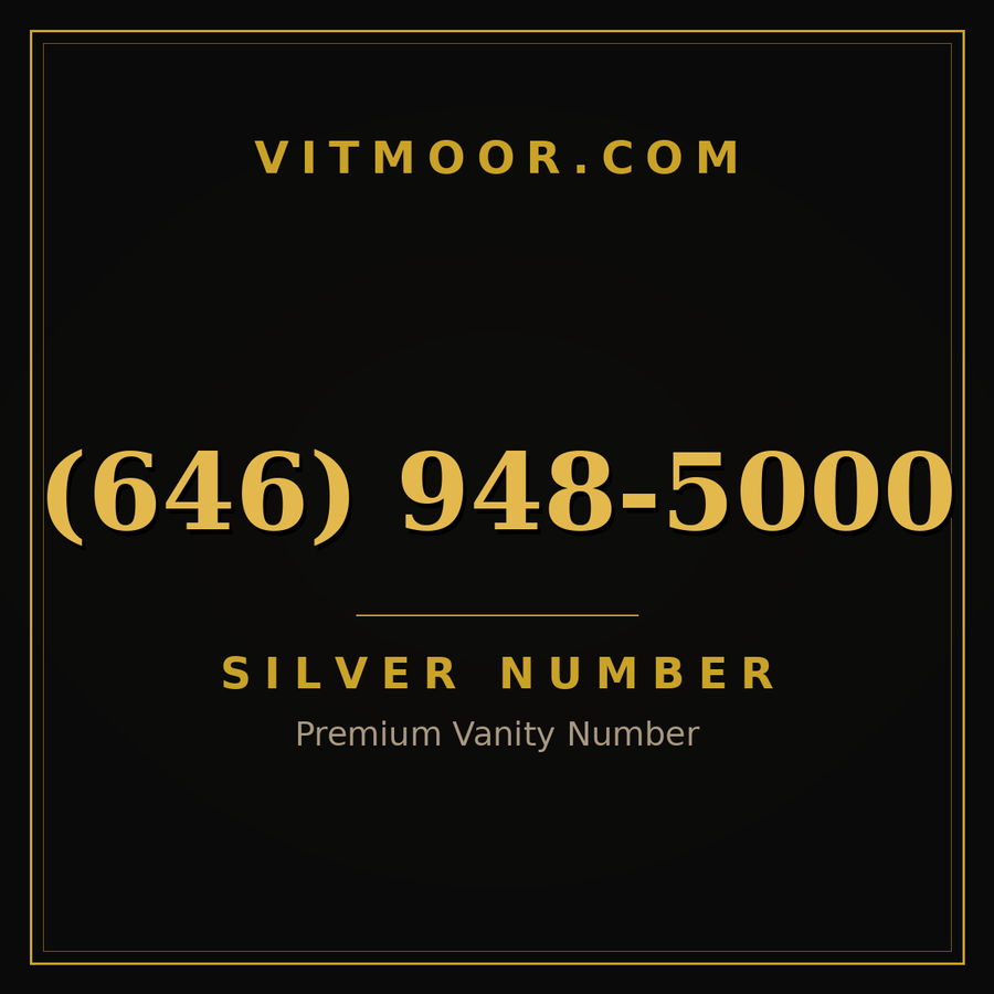 VITMOOR Silver premium number (646) 948-5000