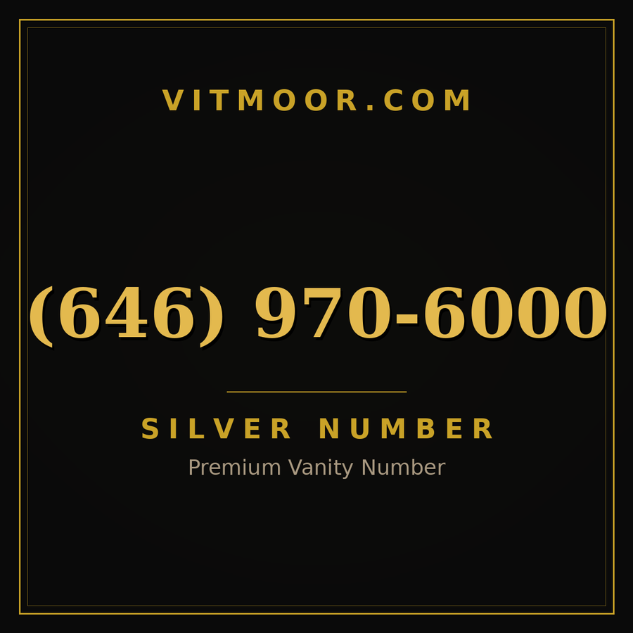 VITMOOR Silver premium number (646) 970-6000