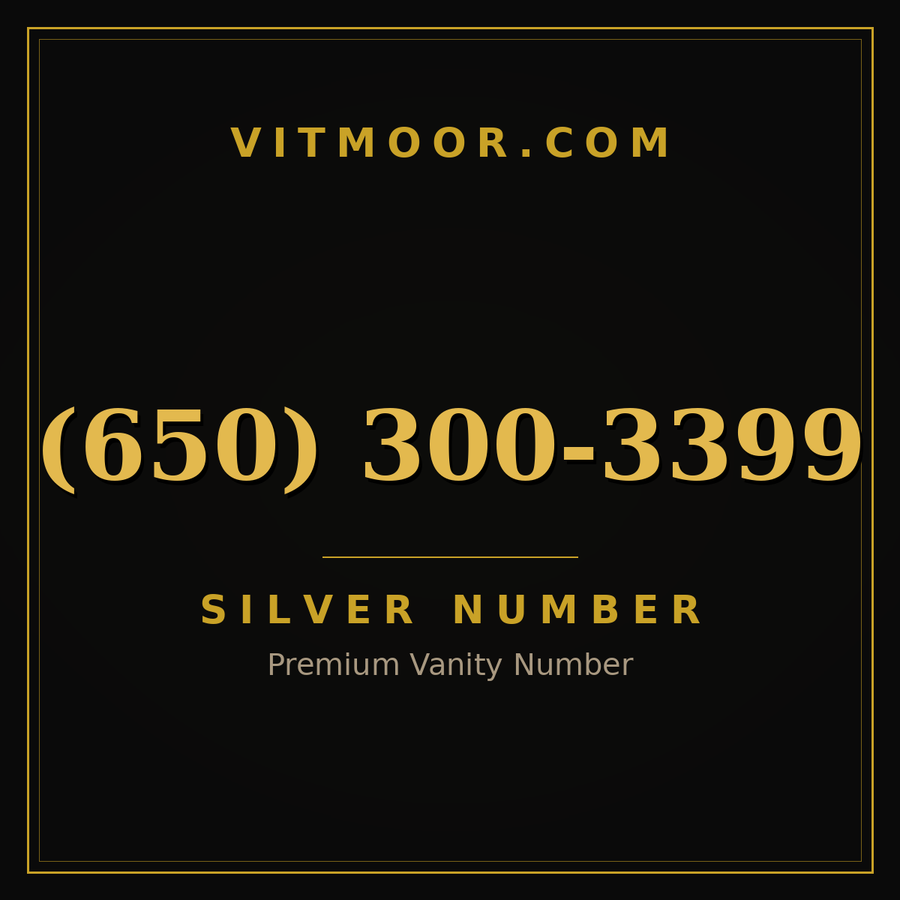 VITMOOR Silver premium number (650) 300-3399